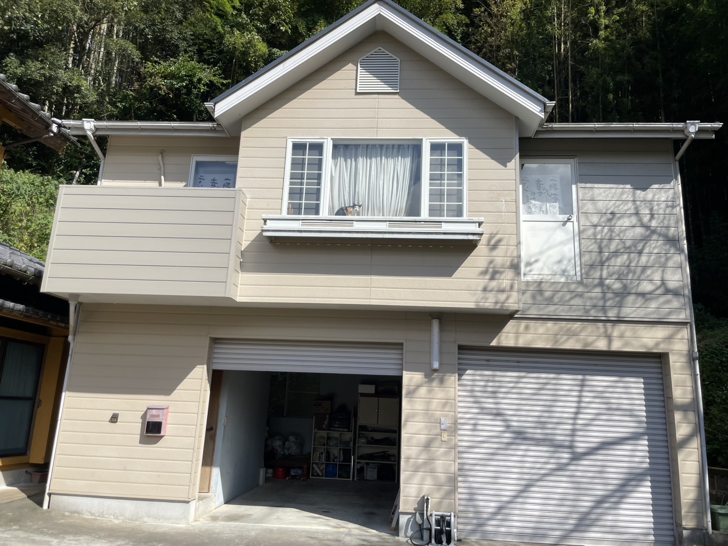 阿南市福井町　ベランダ外壁張り替え